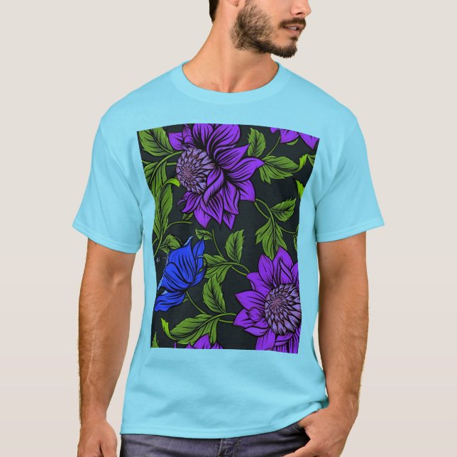 Blommigten förvånar t shirt (Framsida)