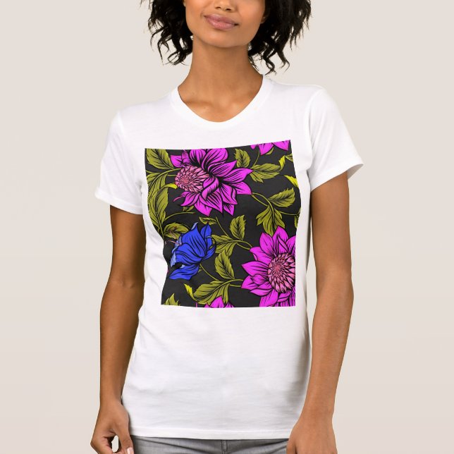 Blommigten förvånar. t shirt (Framsida)