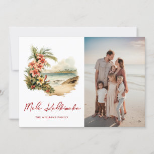 Blommigten Foto Mele Kalikimaka Julkort