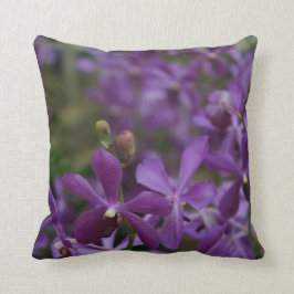Blommigten fotograferar: Purpurfärgade Orchids i Kudde