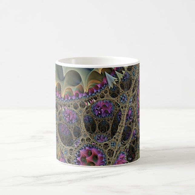 Blommigten Fractal ART WORLD Kaffemugg (Center)