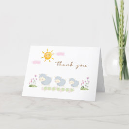 Blommigten Garden Baby Shower för Cute Family Shee Tack Kort