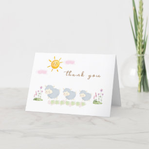 Blommigten Garden Baby Shower för Cute Family Shee Tack Kort