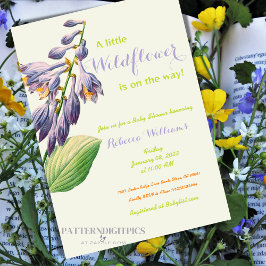 Blommigten Garden Baby Shower för Wildblommor Wate Inbjudningar