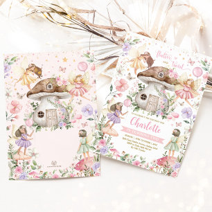 Blommigten Garden Girl Birthday Inbjudningar