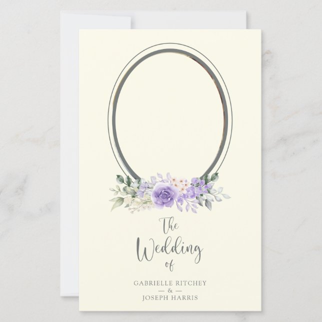 Blommigten Garland Photo med klassiska Lilac-skugg (Framsida)