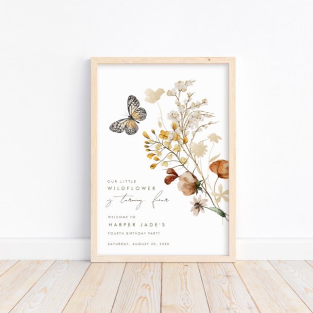 Blommigten Girls Birthday Poster (Skapare uppladdad)