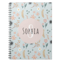 Blommigten Girls Cute Pastel Skriv ut botaniska ba
