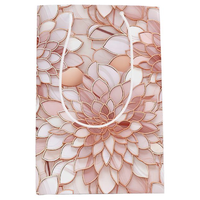 Blommigten Girly Glam Rosa ros Guld (Framsidan)