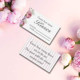 blommigten "Gissa hur många kisses"-Möhippa Tilläggskort