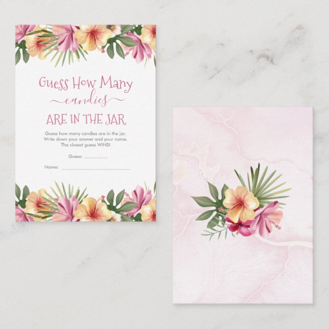 Blommigten gissar hur många kanter som finns i Bur Visitkort (Fram/baksida)