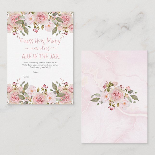 Blommigten gissar hur många kanter som finns i Bur Visitkort (Fram/baksida)