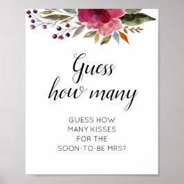 Blommigten gissar hur många Kisses-Möhippor som sp Poster