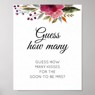 Blommigten gissar hur många Kisses-Möhippor som sp Poster