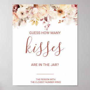 Blommigten gissar hur många Kisses-Möhippor som sp Poster