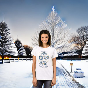 Blommigten Glitter Cheer Stars, blått mousserande  T Shirt