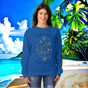 Blommigten Glitter Cheer Stars, blått mousserande  T Shirt