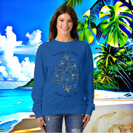 Blommigten Glitter Cheer Stars, blått mousserande T Shirt