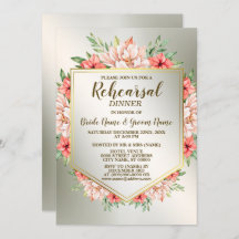 Blommigten Golden för Party Peach Orange