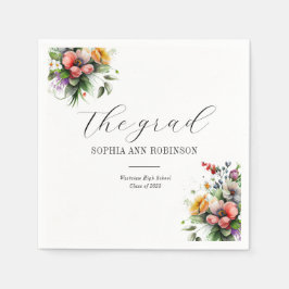 Blommigten Grad Elegant Vår Pappersservett