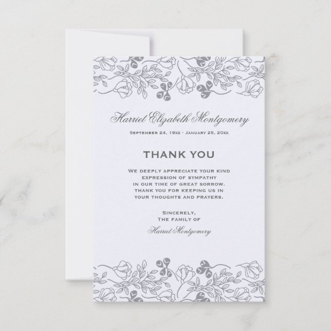 Blommigten gränsar sympatikortet inbjudningar (Framsida)