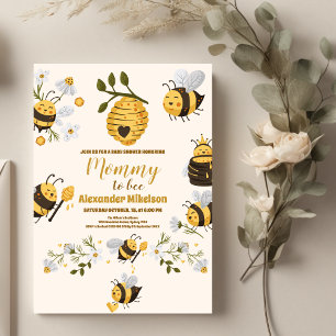 Blommigten Greenery Baby Shower för Gulten Cute Ho Inbjudningar