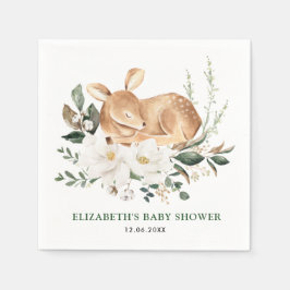 Blommigten Greenery Fawn ( Greenery Fawn Hjort i v Pappersservett