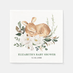 Blommigten Greenery Fawn ( Greenery Fawn Hjort i v Pappersservett