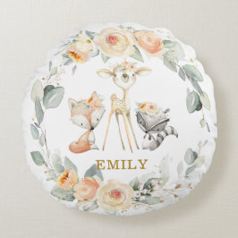 Blommigten Greenery för Gulten  för matlagningsdju Rund Kudde