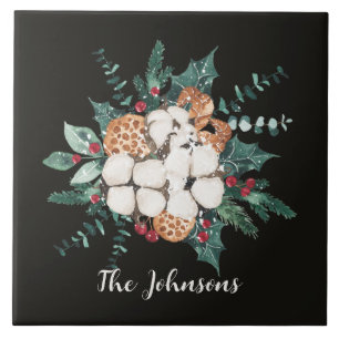 Blommigten Greenery Kakelplatta