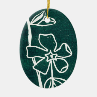 blommigten "Grönt Vinca" Ornament