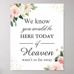  Blommigten Guld Glitter Poster