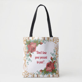 Blommigten Guld i Vintage vid  i Röd ros Tygkasse