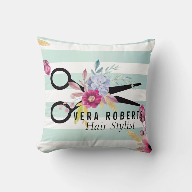 Blommigten Guld-sax och ballastsalon Kudde (Framsida)