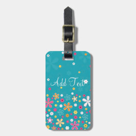 Blommigten hand plockade i Cute adsible trendig Bagagebricka