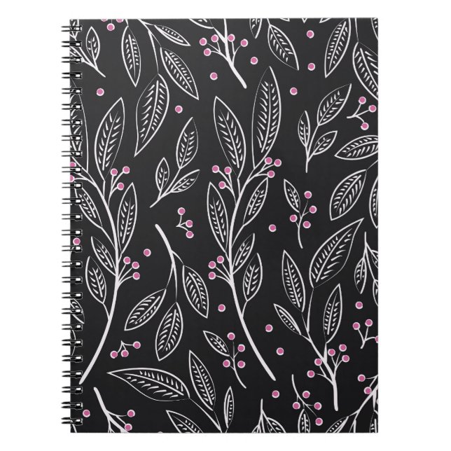 Blommigten hand plockade: Sömlös design Anteckningsbok (Framsidan)