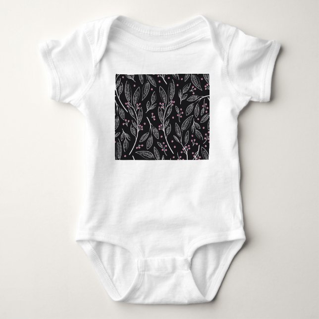 Blommigten hand plockade: Sömlös design T Shirt (Framsida)