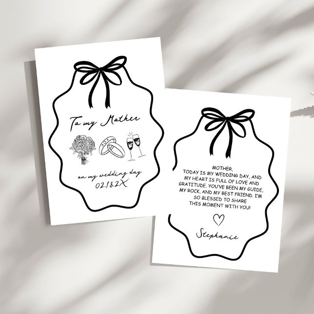 Blommigten hand plockade till min Mor vid min Bröl Inbjudningar (Skapare uppladdad)