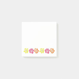 Blommigten Hawaiian Tropical Hibiscus Flowers Skri Post-it Block