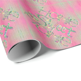 blommigten "Home Sweet Home" Hand plockade Presentpapper