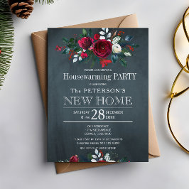 Blommigten Houseuppvärmning Party Inbjudningar