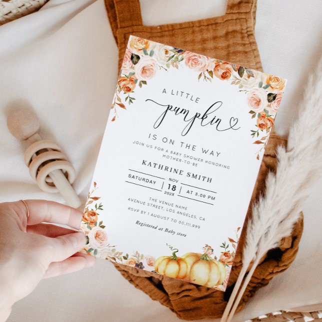  blommigten i guld, liten pumpravdusch för babybab inbjudningar (Skapare uppladdad)