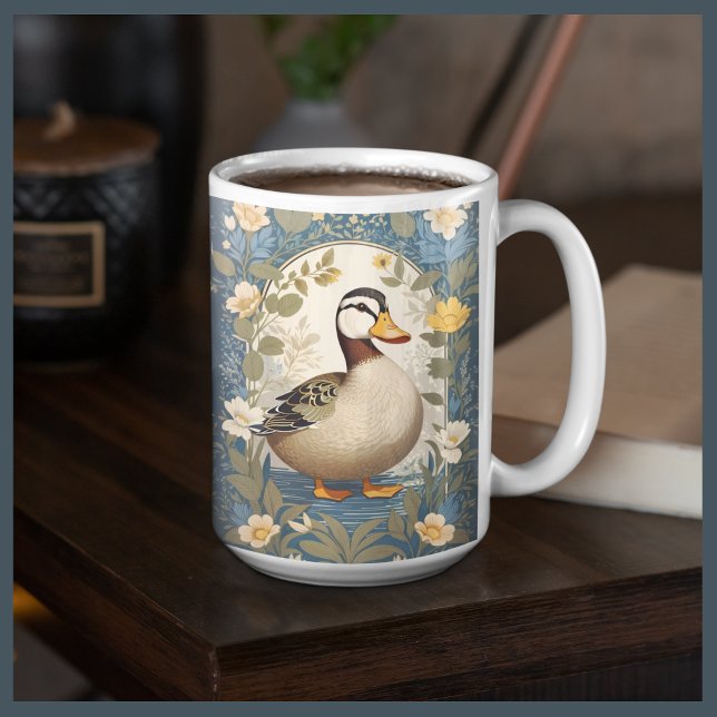 Blommigten  i Vintagen Cute Anka, inspirerad Kaffemugg (Skapare uppladdad)