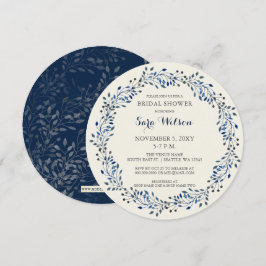 Blommigten Inbjudningskort för möhippa i Elfenbens