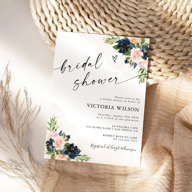 Blommigten Inbjudningskort för möhippan vid flotta (Skapare uppladdad)