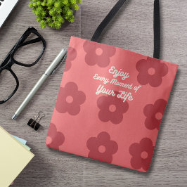 Blommigten Inspirational Retro Red Tygkasse