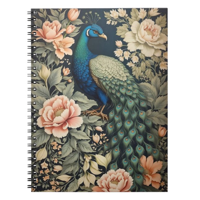 Blommigten Inspired Inspired  av Beval Peacock Wil Anteckningsbok (Framsidan)