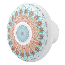 Blommigten Kaleidoskop ro Guld Knopp