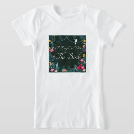 Blommigten känner sig uttröttad en dag ut med fåge t shirt