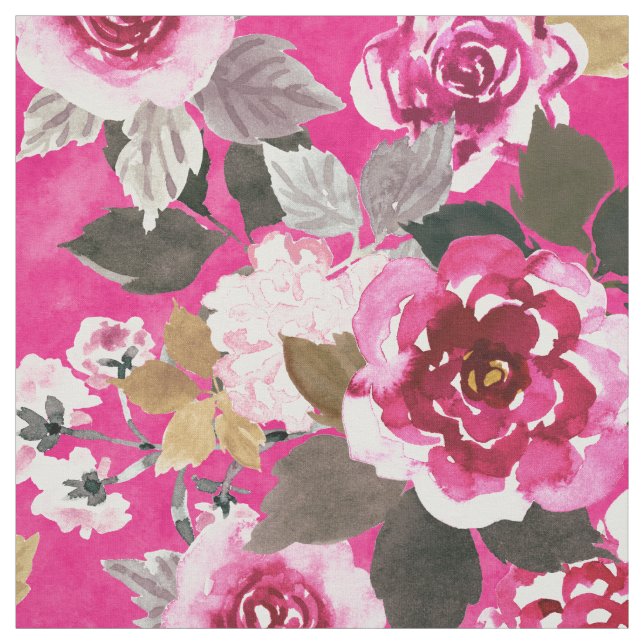 BLOMMIGTEN KÄRLEK Stora  Shock rosa Ro Tyg (Provkarta)